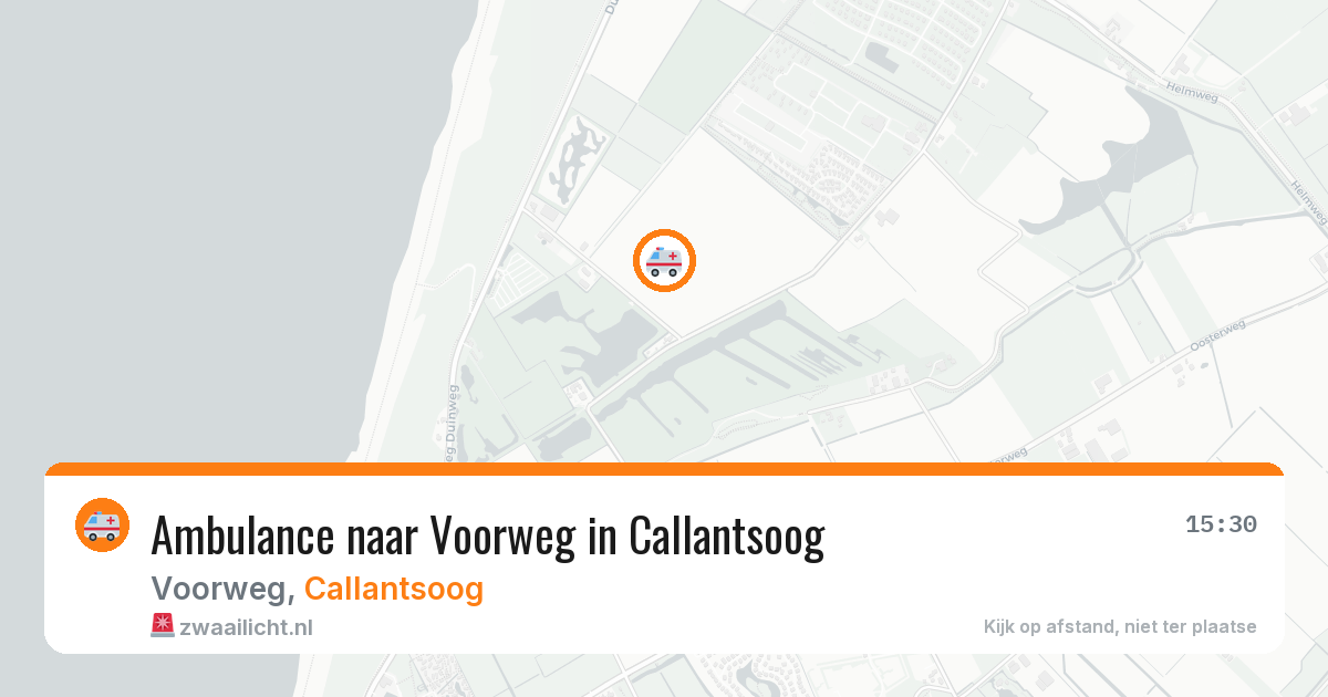 Ambulance naar Voorweg in Callantsoog — 26 jun 2026