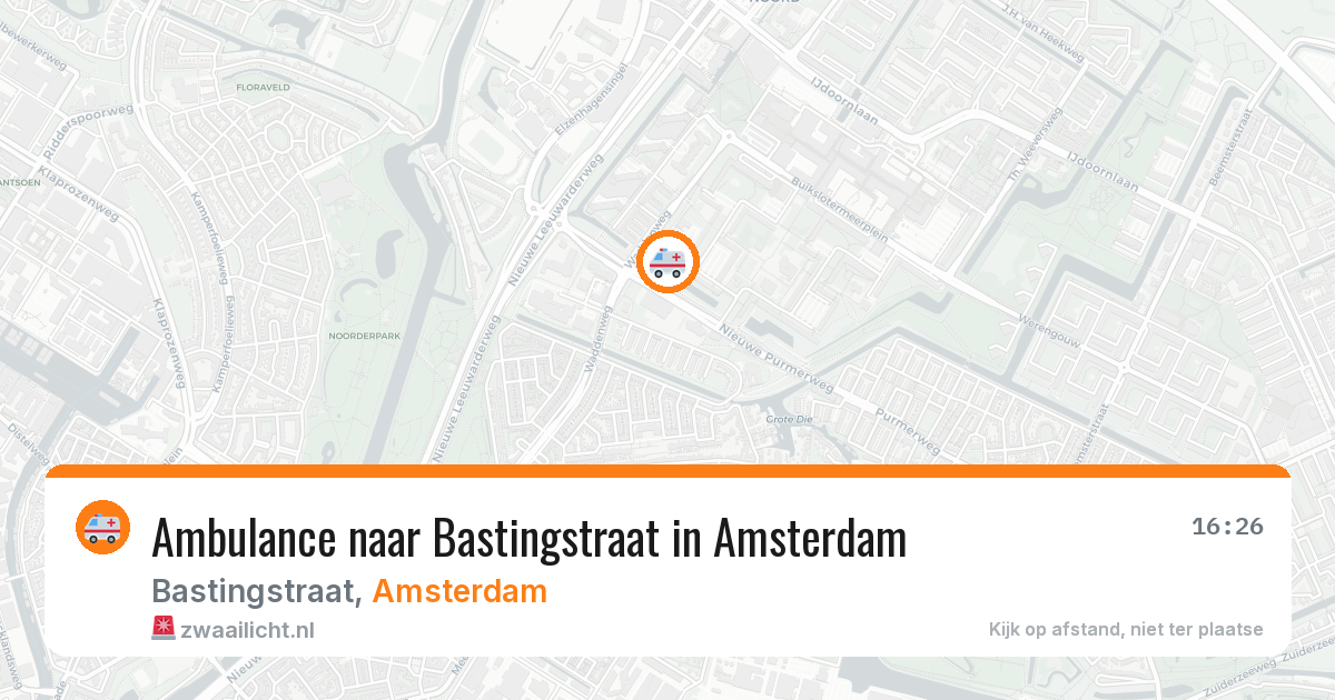 Ambulance naar Bastingstraat in Amsterdam — 14 jun 2026