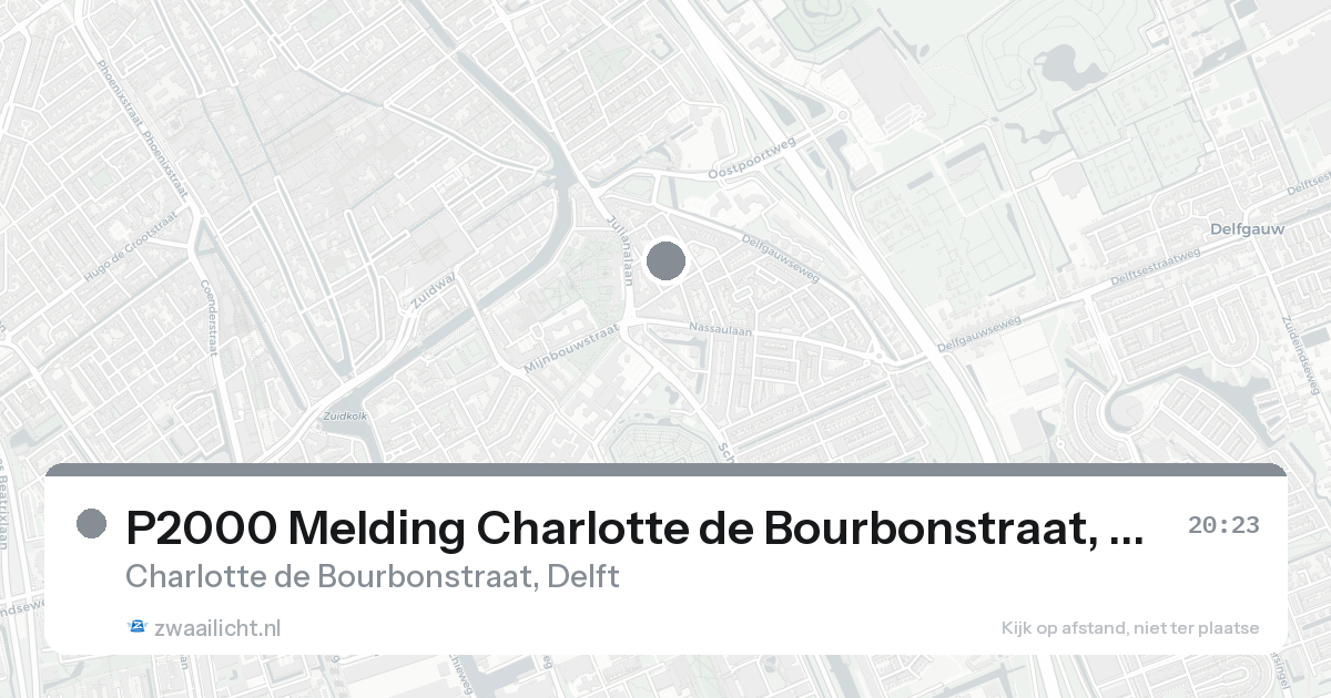 P2000 Melding Charlotte de Bourbonstraat, Delft — 7 feb 2026