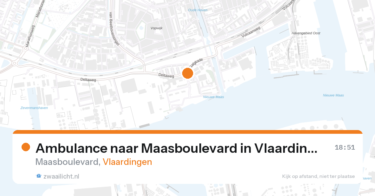 Ambulance naar Maasboulevard in Vlaardingen — 27 aug 2026
