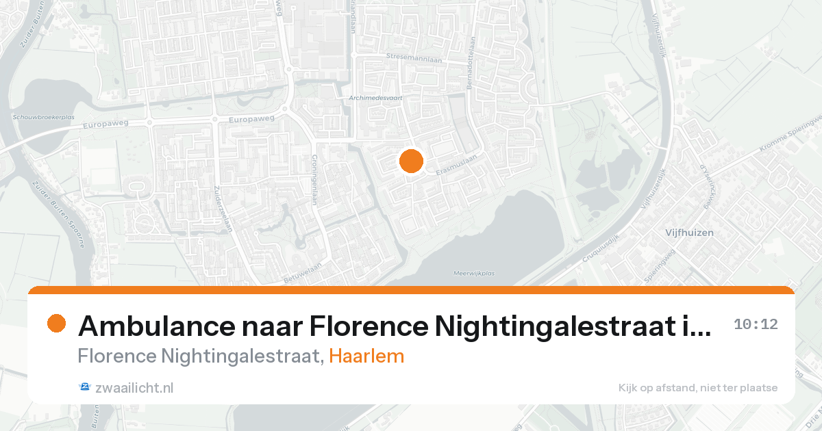 Ambulance naar Florence Nightingalestraat in Haarlem — 23 aug 2026