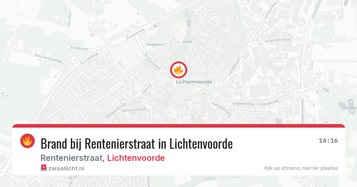 Brand bij Rentenierstraat in Lichtenvoorde — 25 jul 2026