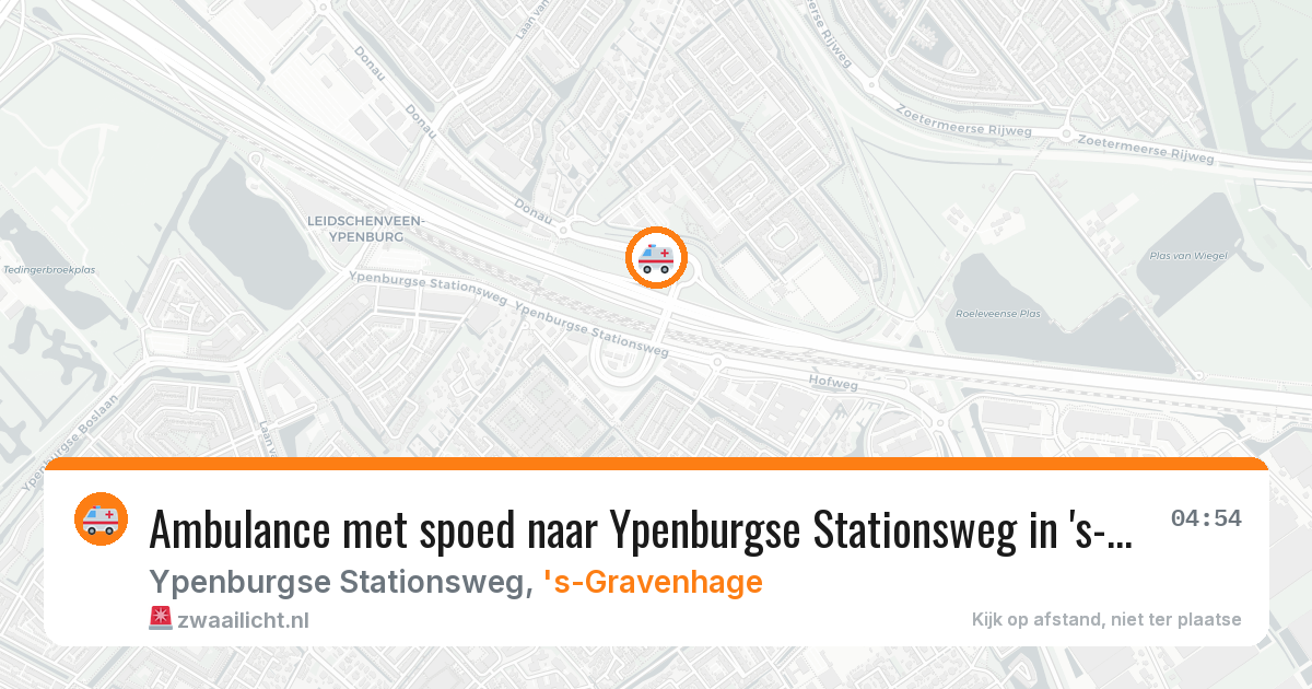 Ambulance met spoed naar Ypenburgse Stationsweg in 's-Gravenhage — 4 jun 2026