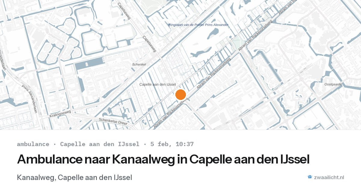 Ambulance naar Kanaalweg in Capelle aan den IJssel — 5 feb 2026