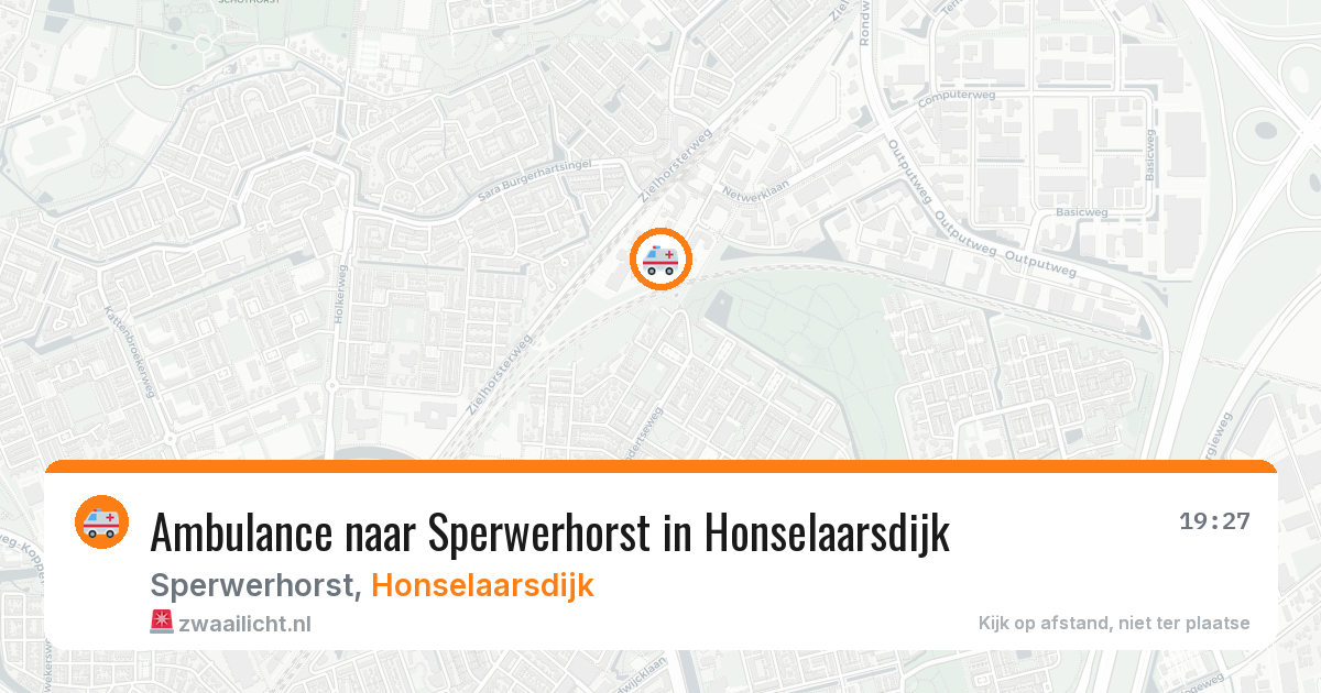 Ambulance naar Sperwerhorst in Honselaarsdijk — 23 jun 2026