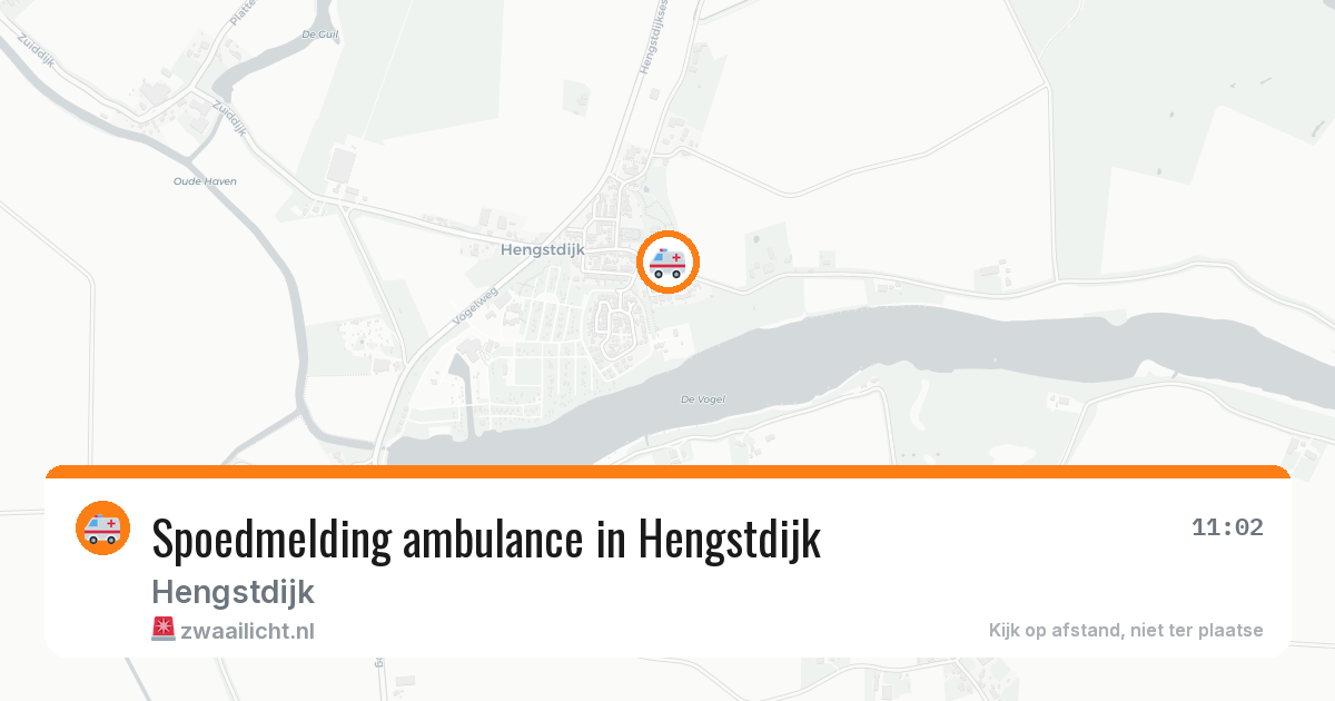 Spoedmelding ambulance in Hengstdijk — 14 aug 2026