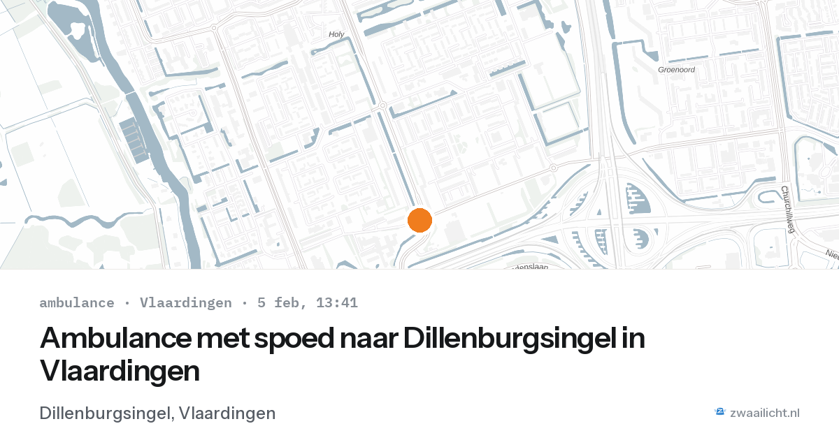 Ambulance met spoed naar Dillenburgsingel in Vlaardingen — 5 feb 2026