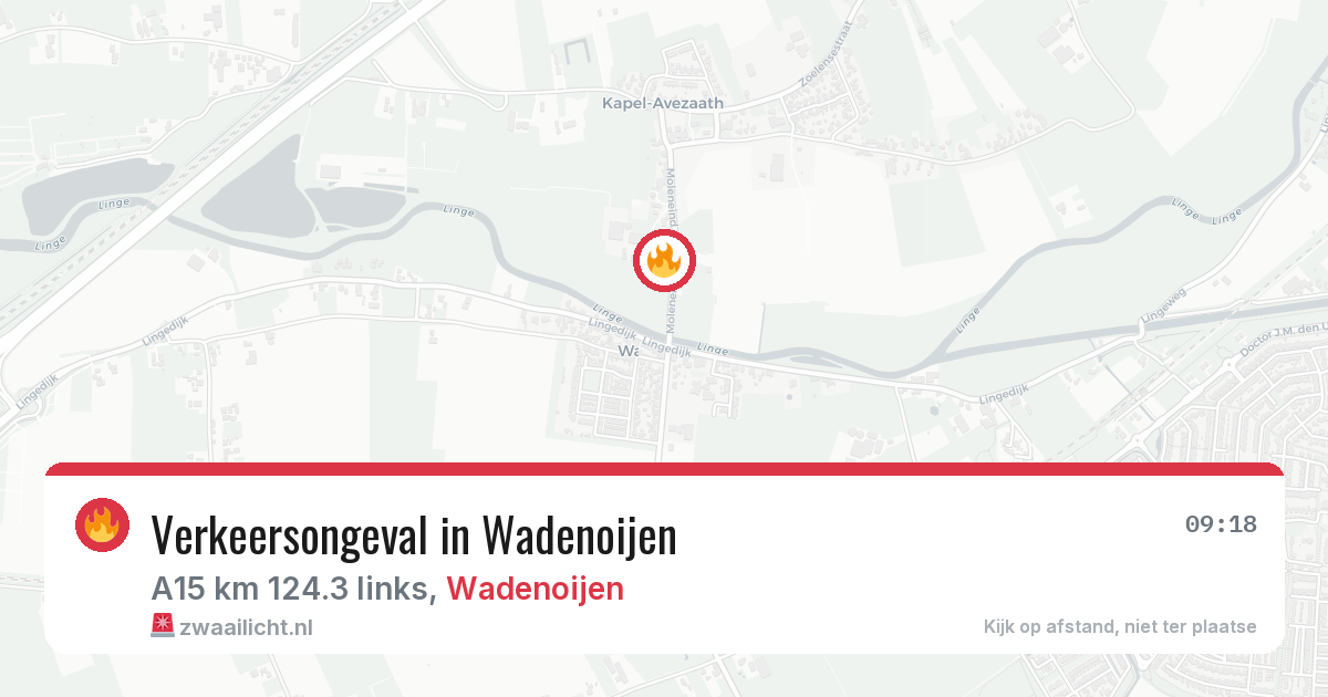 Verkeersongeval in Wadenoijen — 29 mei 2026