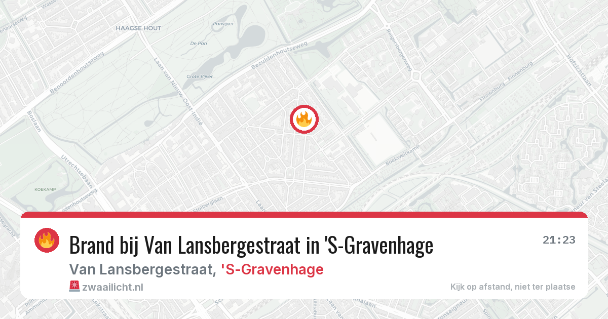 Brand bij Van Lansbergestraat in 'S-Gravenhage — 12 jun 2026