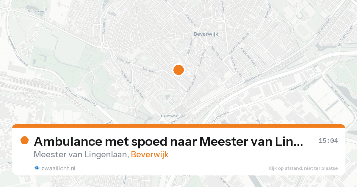Ambulance met spoed naar Meester van Lingenlaan in Beverwijk — 15 aug 2026