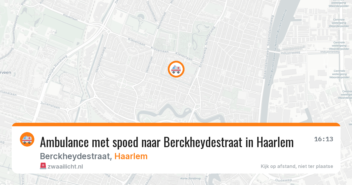 Ambulance met spoed naar Berckheydestraat in Haarlem — 25 apr 2026