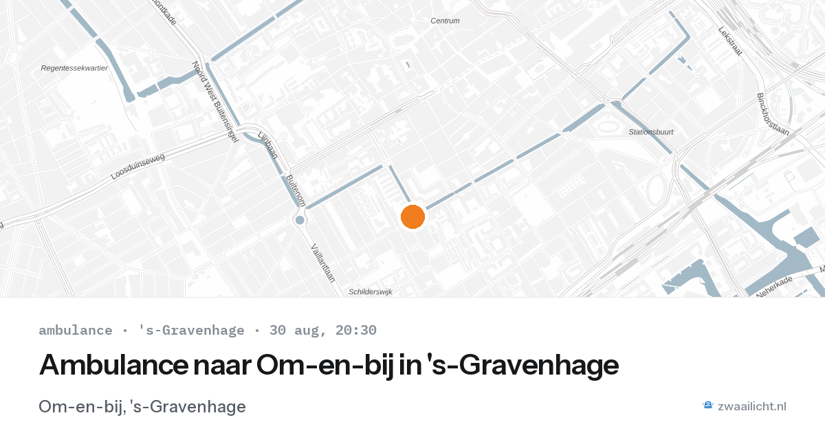 Ambulance naar Om-en-bij in 's-Gravenhage — 30 aug 2026