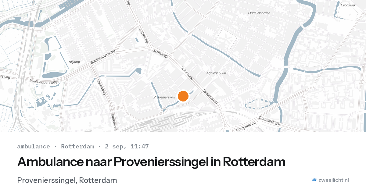 Ambulance naar Provenierssingel in Rotterdam — 2 sep 2026