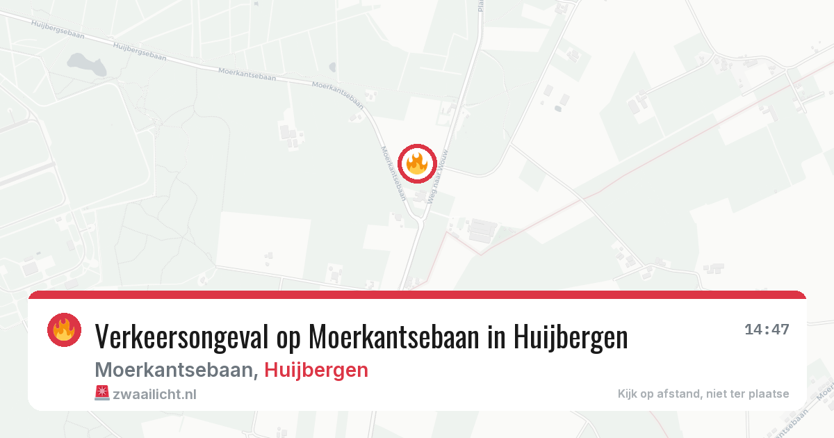 Verkeersongeval op Moerkantsebaan in Huijbergen — 20 apr 2026