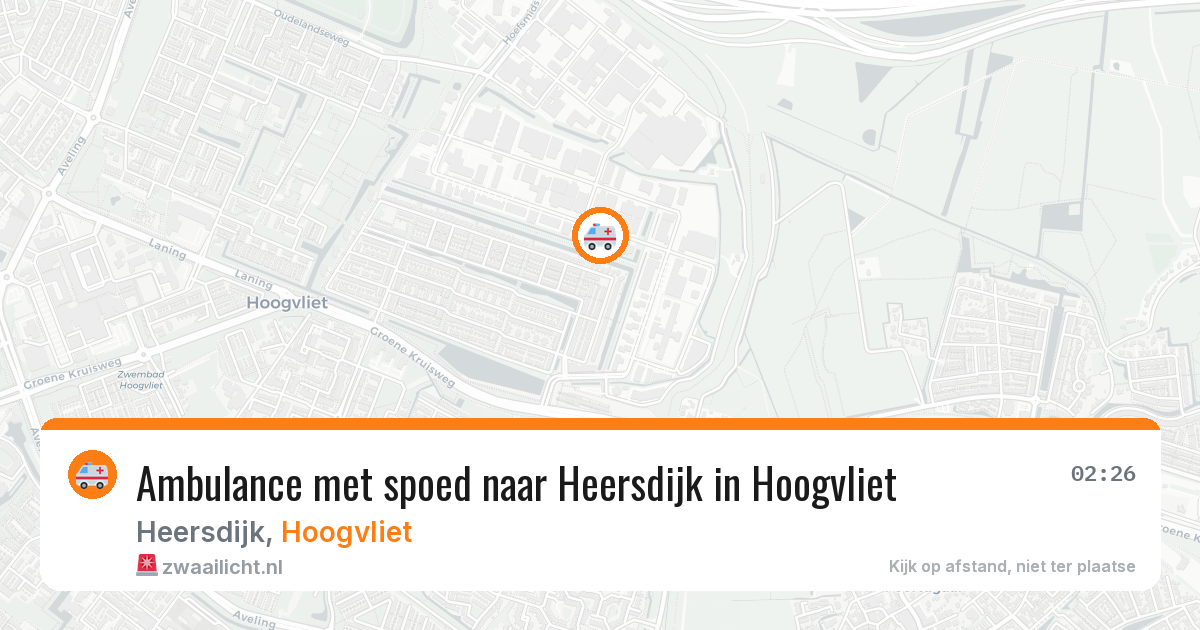 Ambulance met spoed naar Heersdijk in Hoogvliet — 14 aug 2026