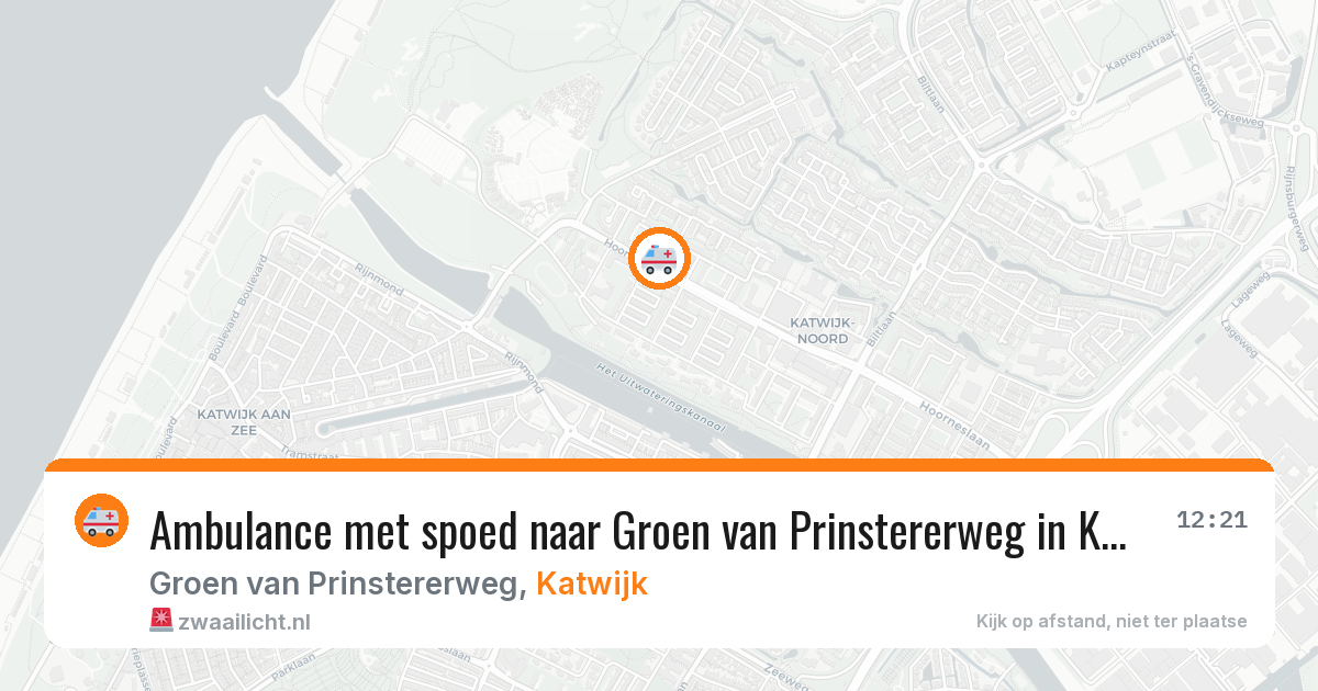 Ambulance met spoed naar Groen van Prinstererweg in Katwijk — 11 aug 2026