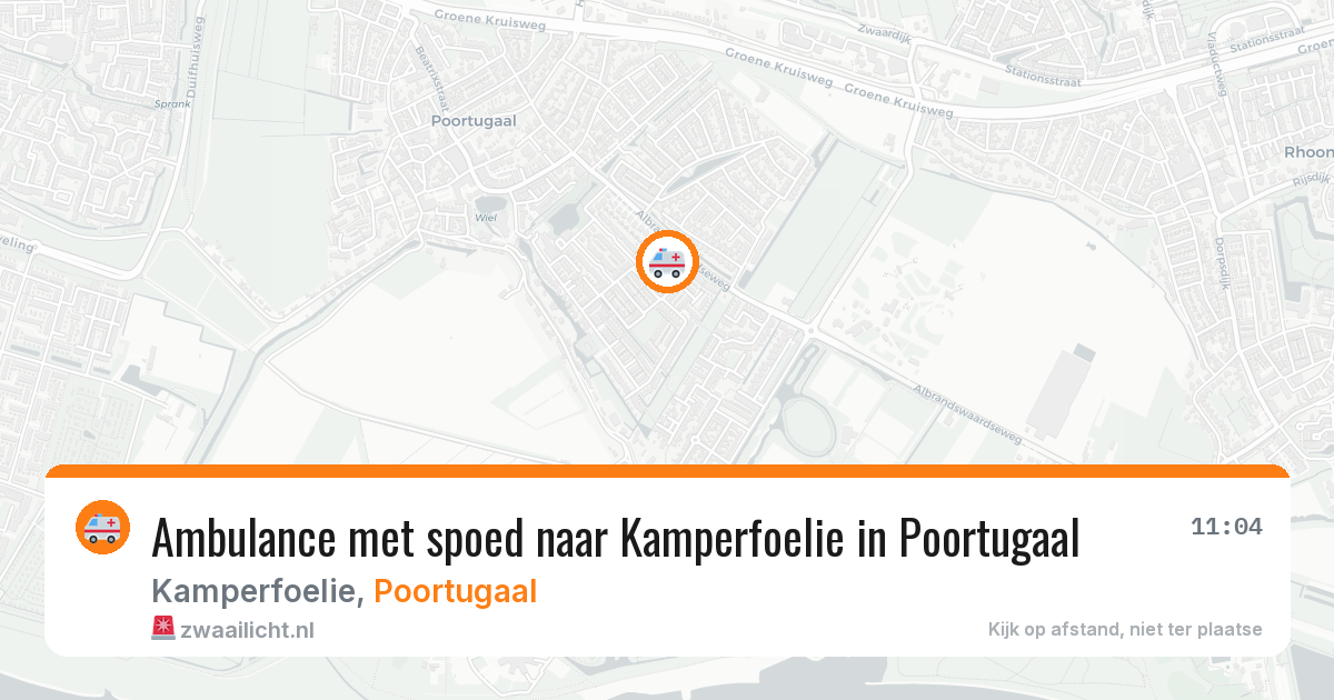Ambulance met spoed naar Kamperfoelie in Poortugaal — 27 jun 2026