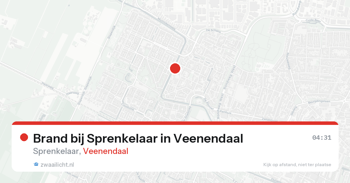Brand bij Sprenkelaar in Veenendaal — 23 aug 2026