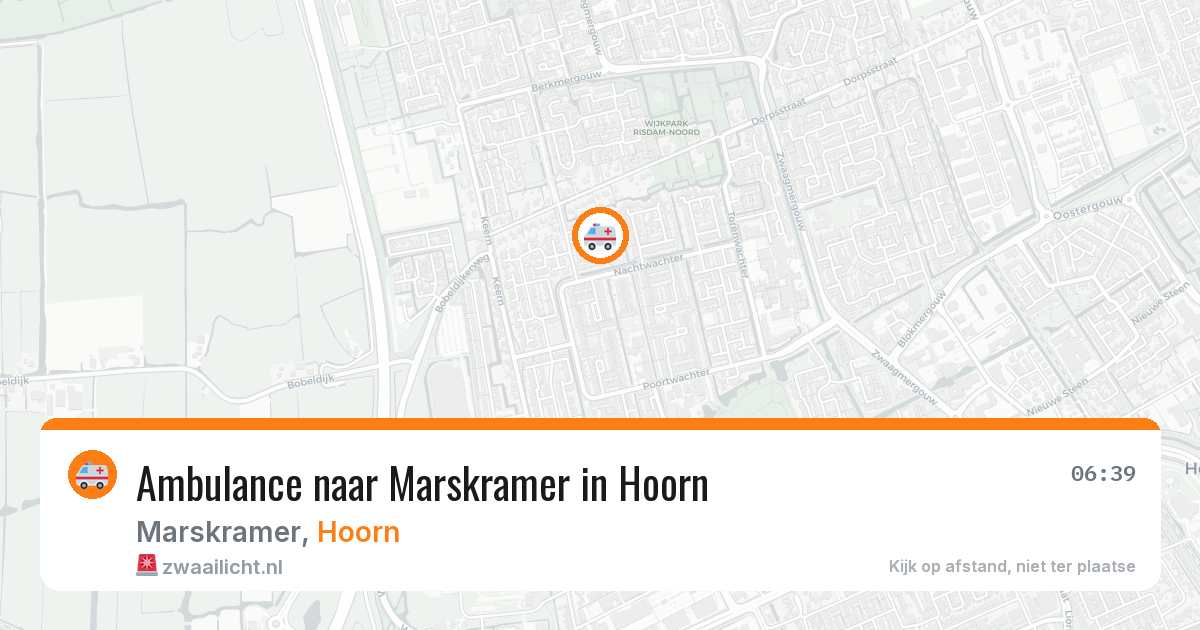 Ambulance naar Marskramer in Hoorn — 17 jul 2026