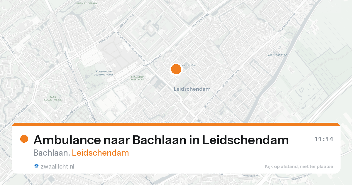 Ambulance naar Bachlaan in Leidschendam — 21 aug 2026