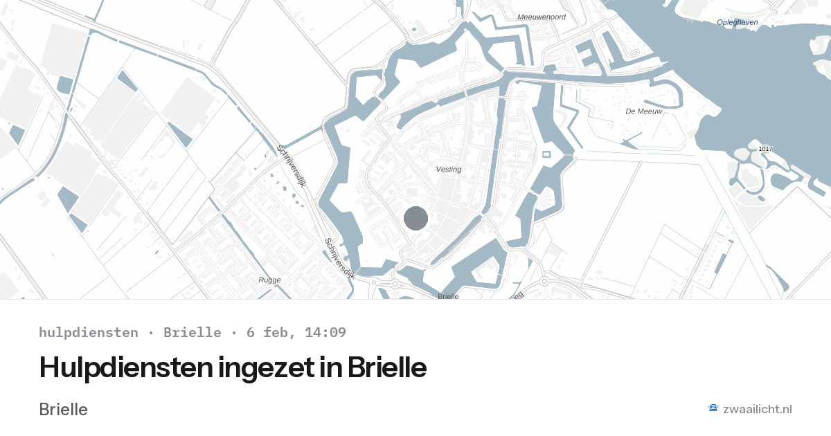 Hulpdiensten ingezet in Brielle — 6 feb 2026 | 🚨 Zwaailicht.nl