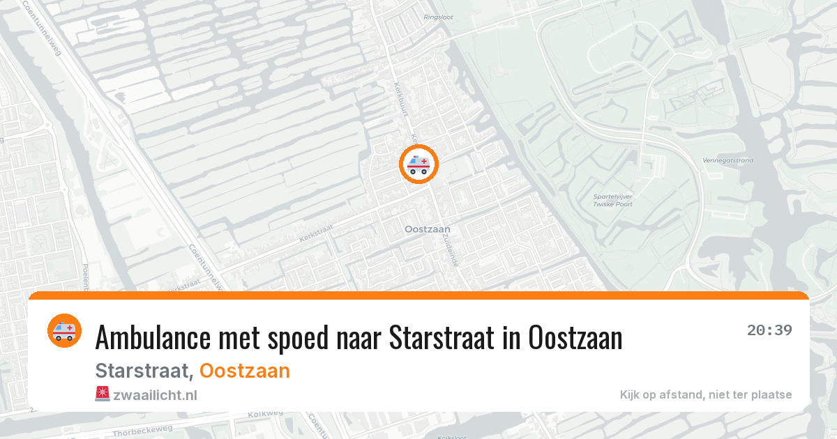 Ambulance met spoed naar Starstraat in Oostzaan — 1 jul 2026