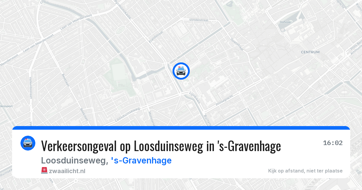 Verkeersongeval op Loosduinseweg in 's-Gravenhage — 29 jul 2026