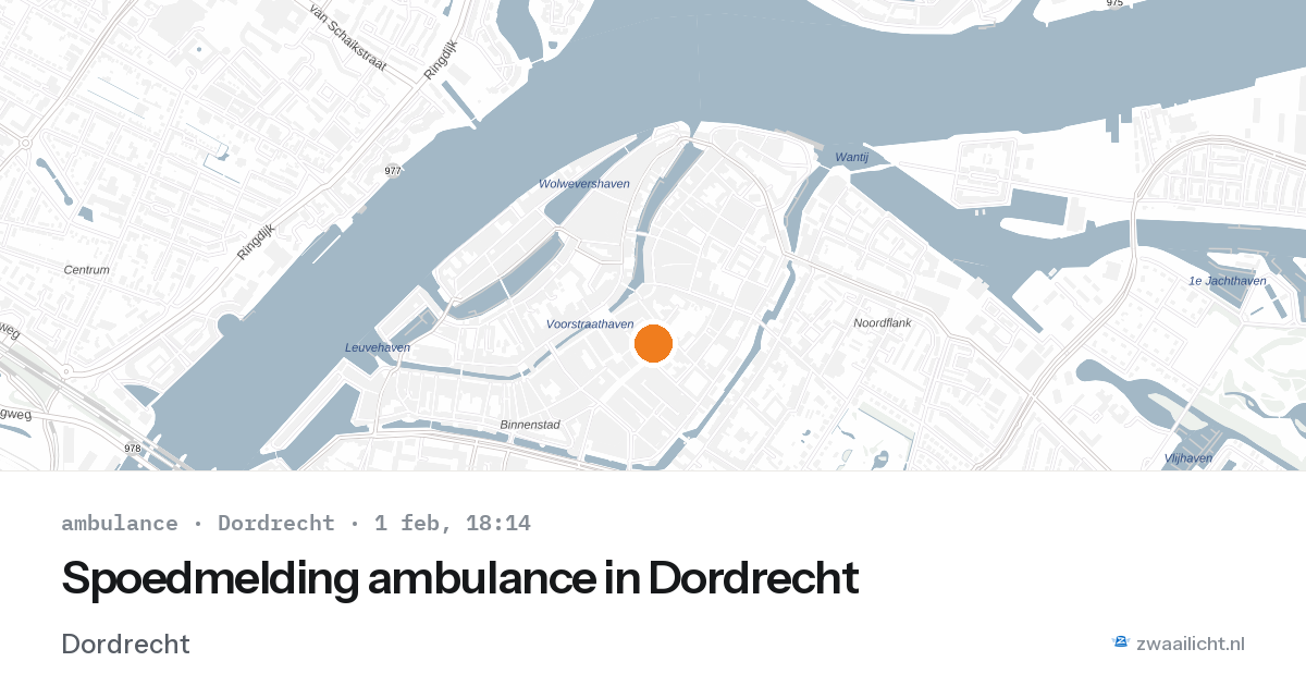 Spoedmelding ambulance in Dordrecht — 1 feb 2026