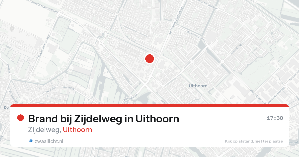 Brand bij Zijdelweg in Uithoorn — 29 mei 2026