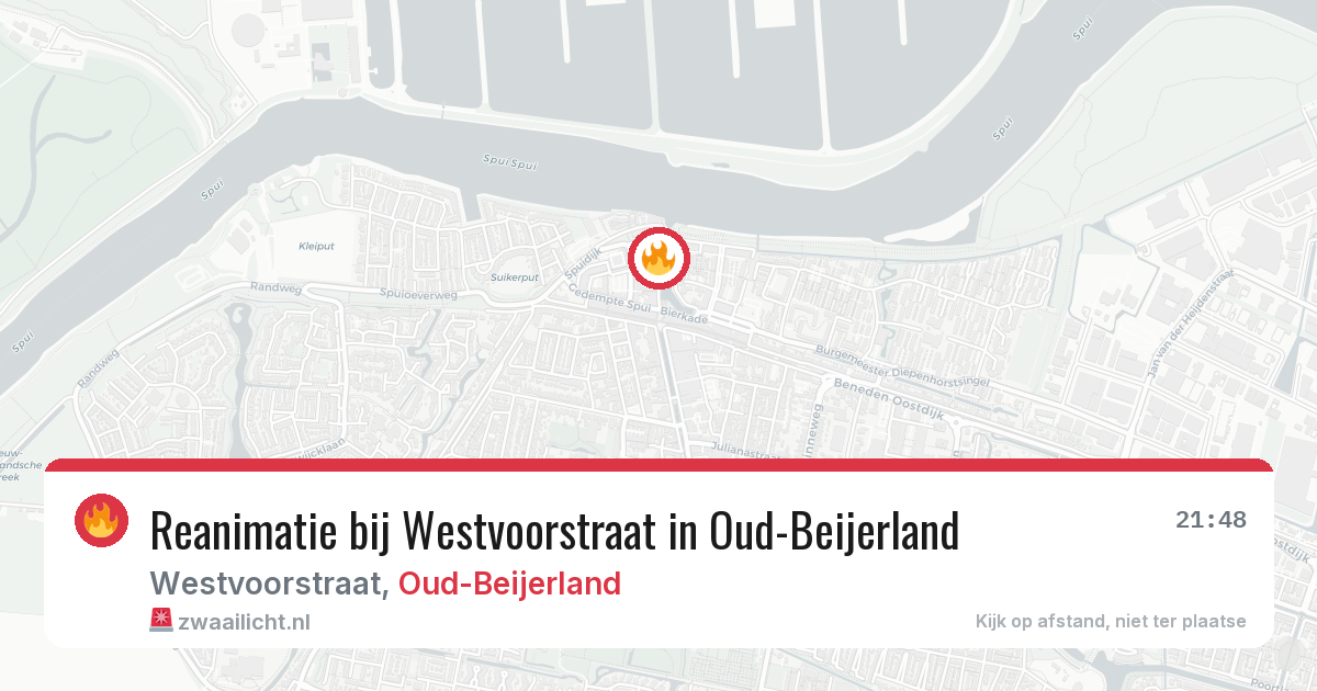Reanimatie bij Westvoorstraat in Oud-Beijerland — 8 jul 2026