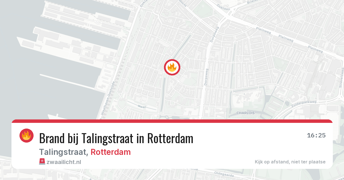 Brand bij Talingstraat in Rotterdam — 29 jan 2026