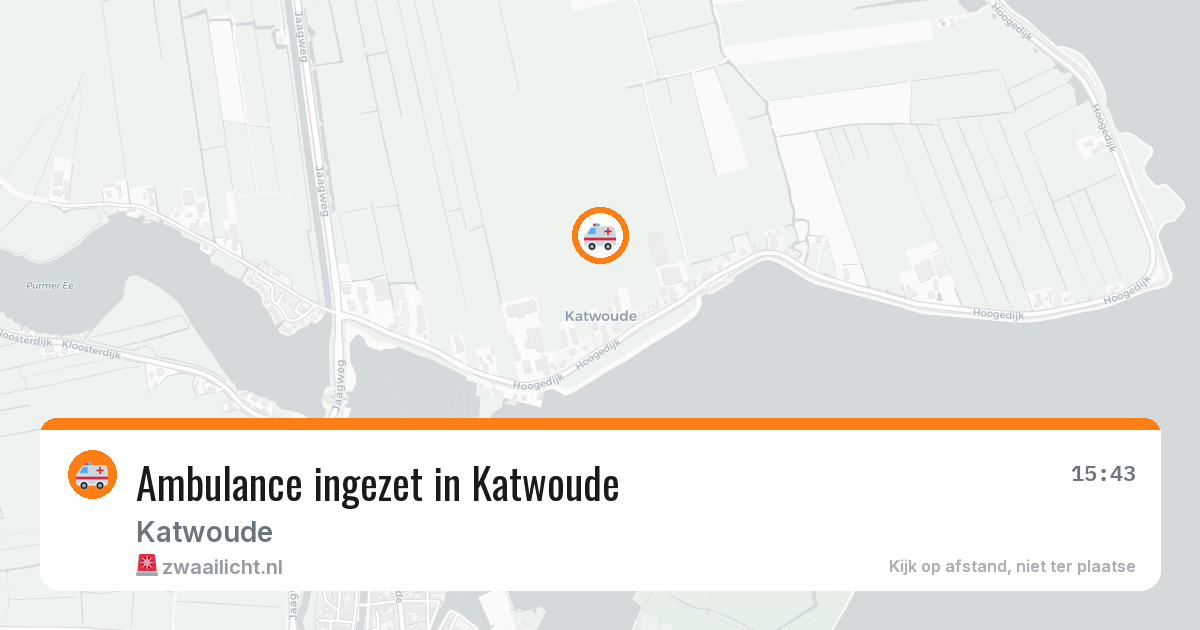 Ambulance ingezet in Katwoude — 29 jan 2026