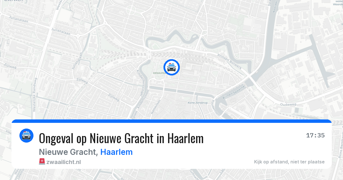 Ongeval op Nieuwe Gracht in Haarlem — 26 mrt 2026