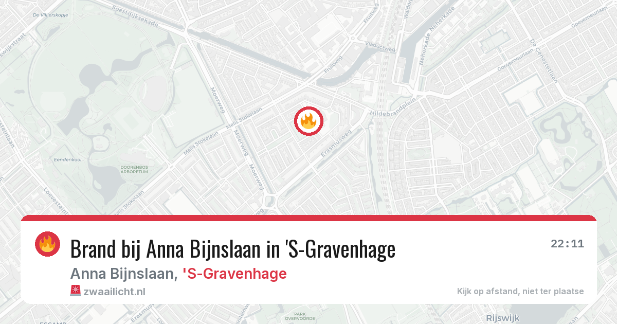 Brand bij Anna Bijnslaan in 'S-Gravenhage — 28 mrt 2026