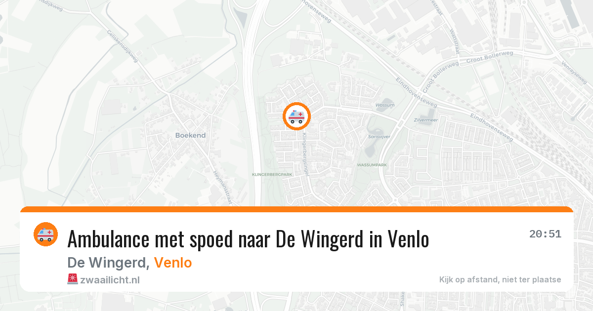 Ambulance met spoed naar De Wingerd in Venlo — 27 jun 2026