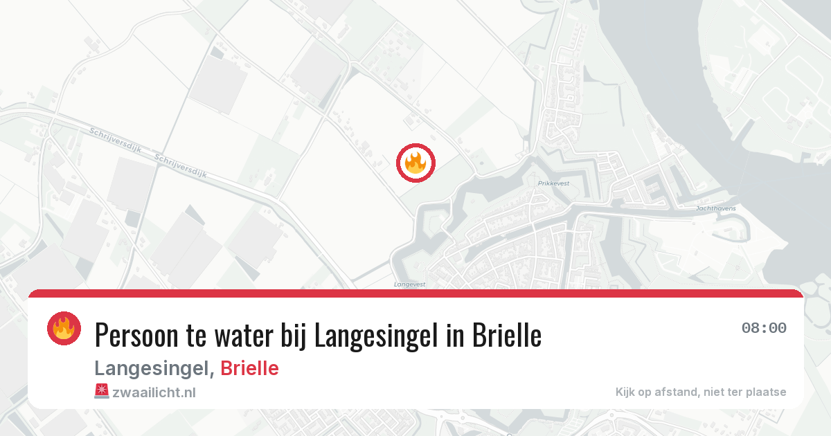 Persoon te water bij Langesingel in Brielle — 30 jun 2026