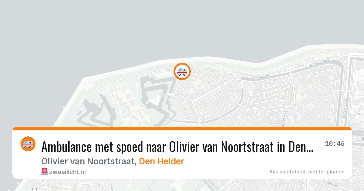 Ambulance met spoed naar Olivier van Noortstraat in Den Helder — 6 aug 2026
