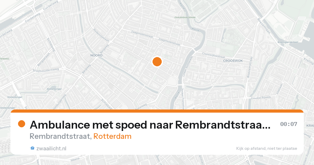 Ambulance met spoed naar Rembrandtstraat in Rotterdam — 7 feb 2026