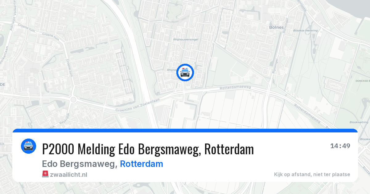 P2000 Melding Edo Bergsmaweg, Rotterdam — 25 jun 2026