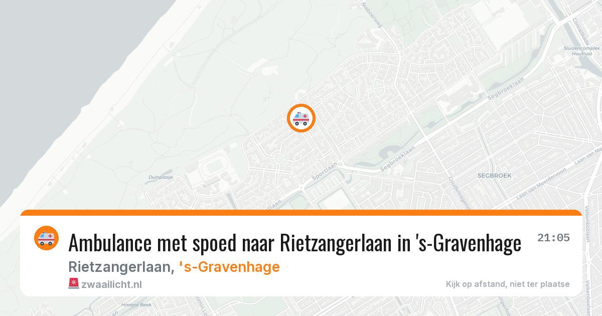 Ambulance met spoed naar Rietzangerlaan in 's-Gravenhage — 20 mei 2026
