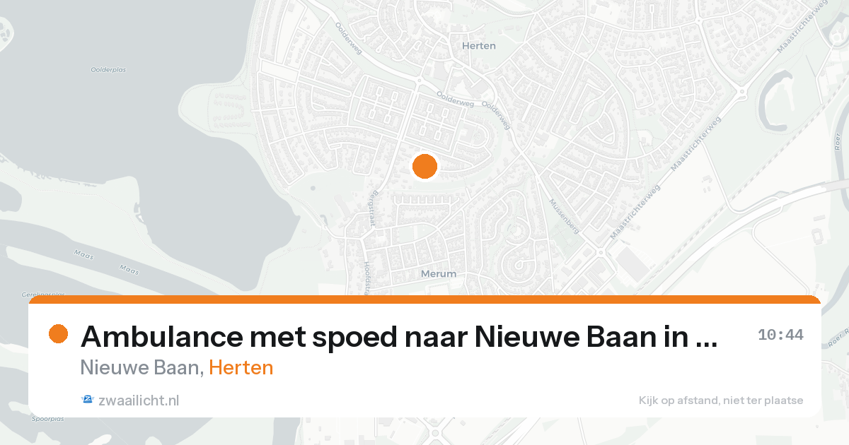 Ambulance met spoed naar Nieuwe Baan in Herten — 18 aug 2026