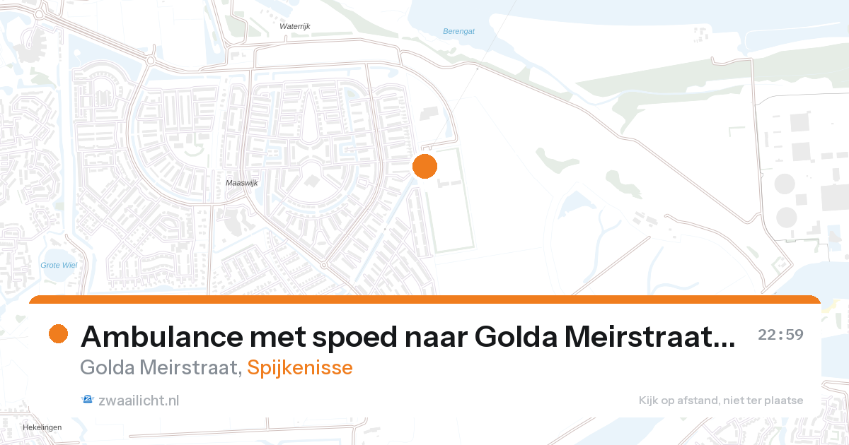 Ambulance met spoed naar Golda Meirstraat in Spijkenisse — 10 jun 2026