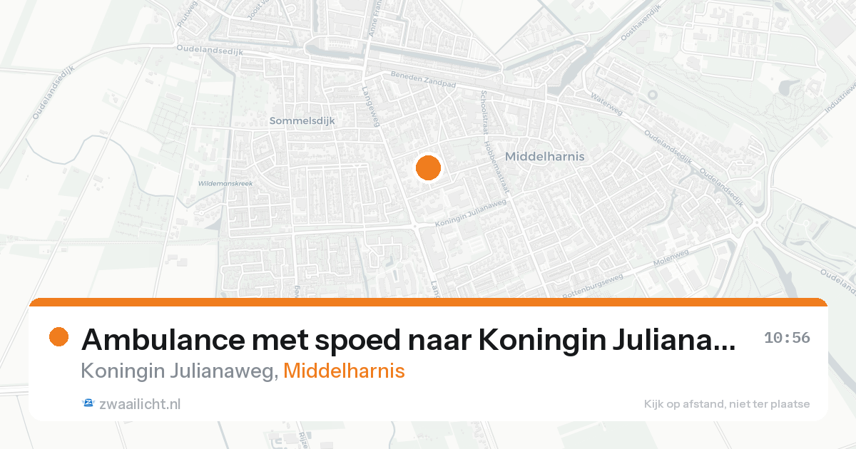 Ambulance met spoed naar Koningin Julianaweg in Middelharnis — 1 jul 2026