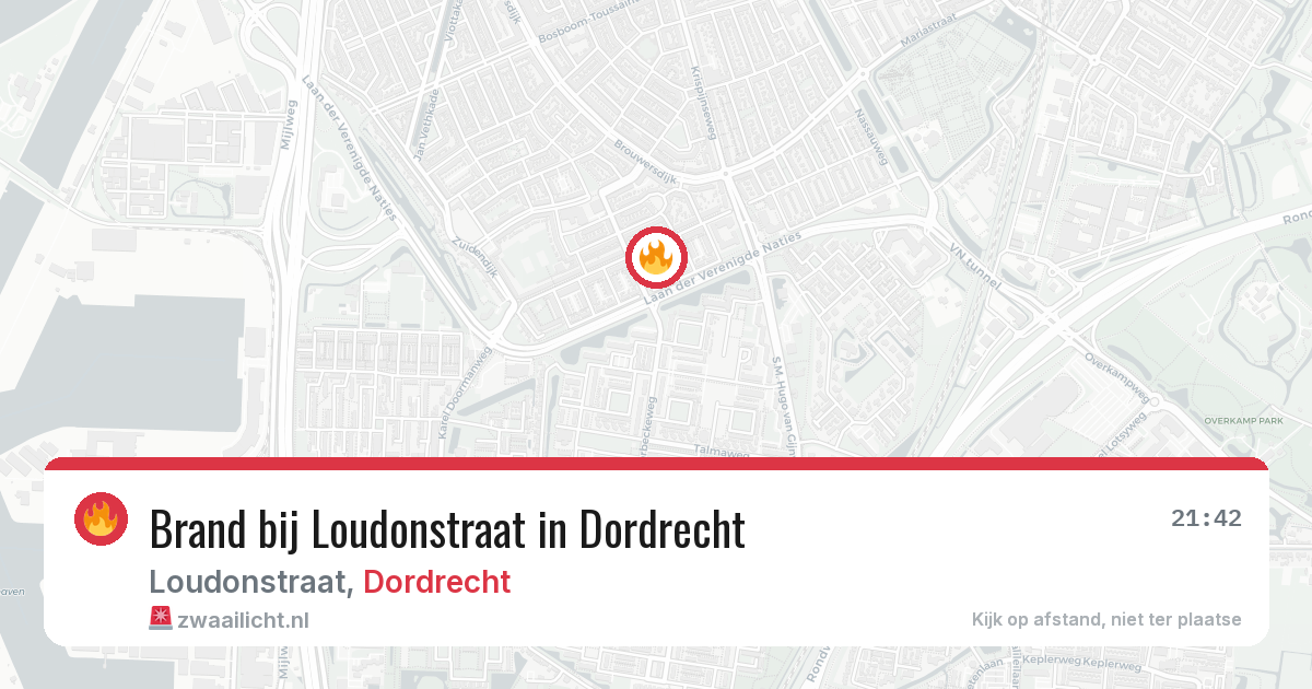 Brand bij Loudonstraat in Dordrecht — 21 mei 2026