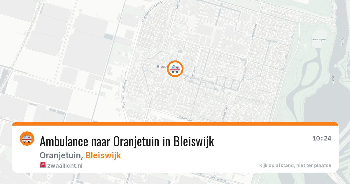 Ambulance naar Oranjetuin in Bleiswijk — 6 apr 2026