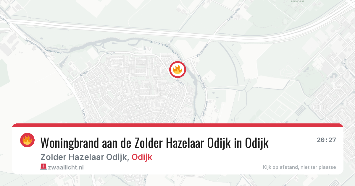 Woningbrand aan de Zolder Hazelaar Odijk in Odijk — 10 apr 2026