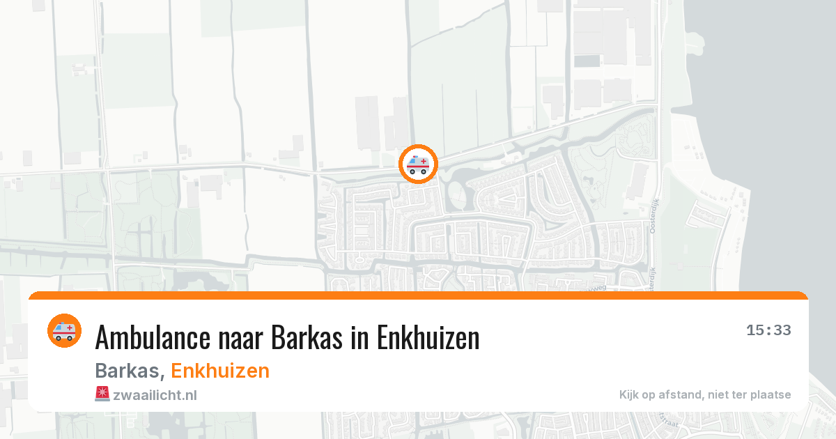 Ambulance naar Barkas in Enkhuizen — 27 jun 2026