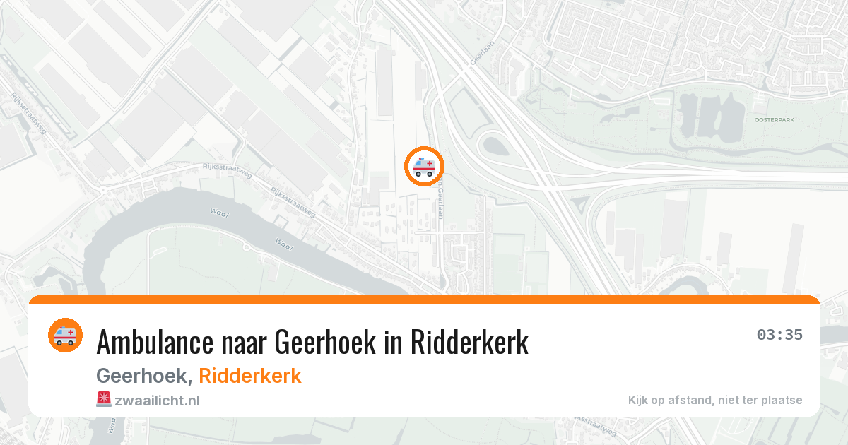 Ambulance naar Geerhoek in Ridderkerk — 29 mei 2026