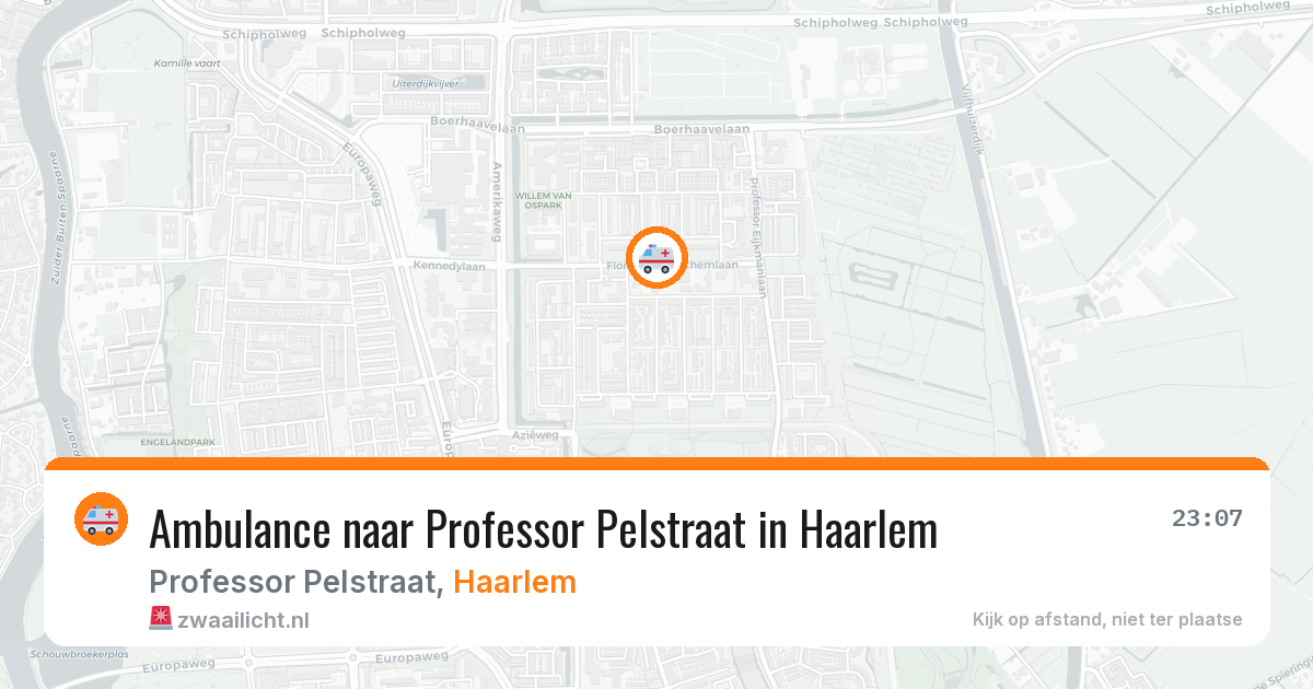 Ambulance naar Professor Pelstraat in Haarlem — 18 jun 2026