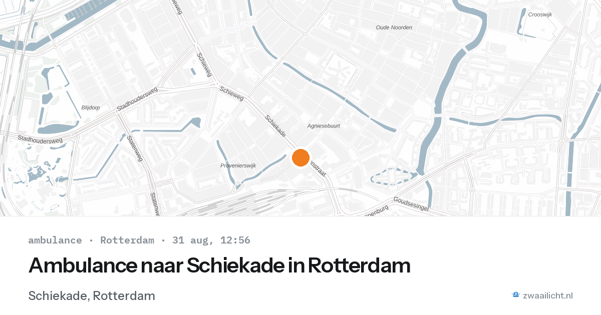 Ambulance naar Schiekade in Rotterdam — 31 aug 2026